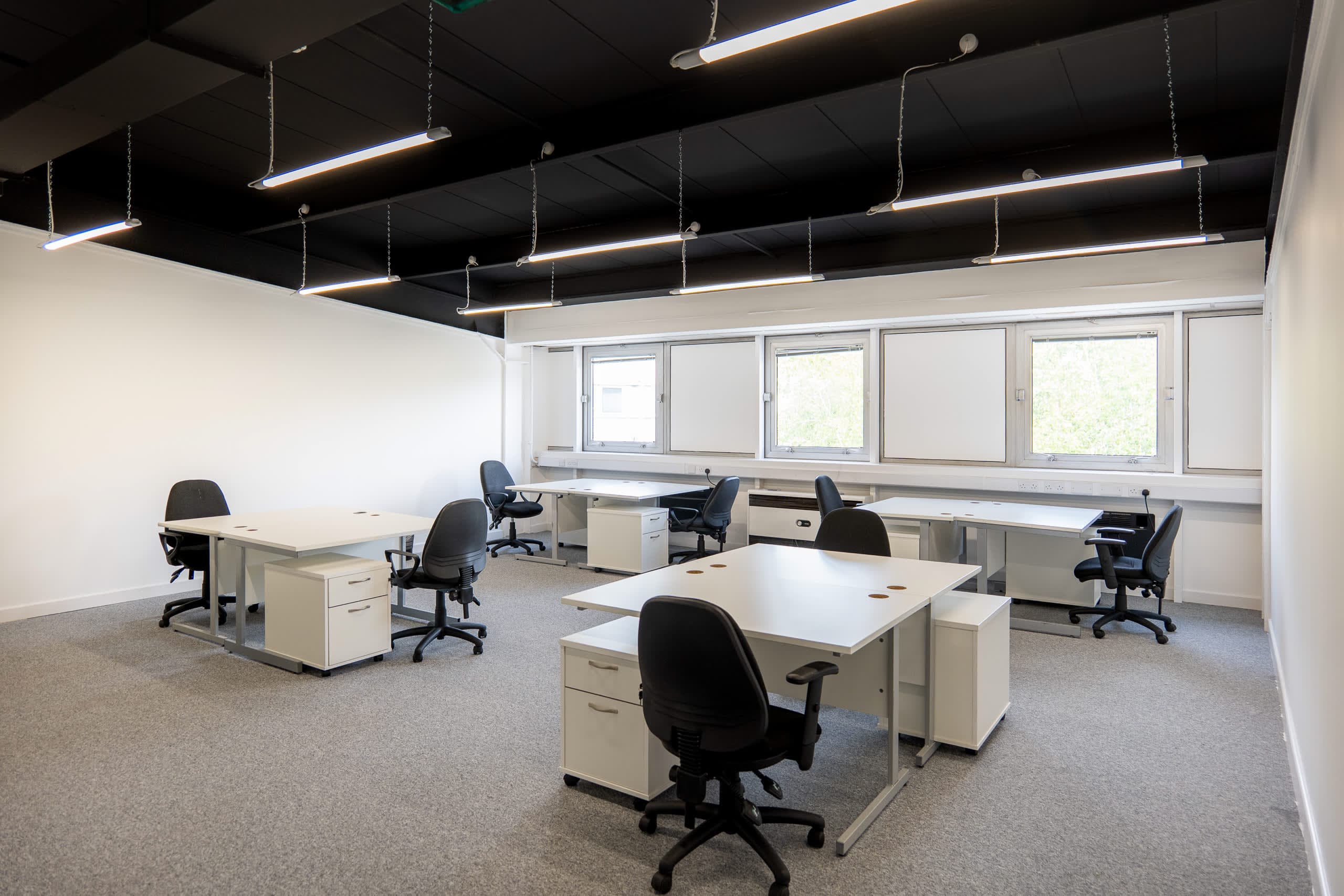 Grade A open-plan office at Genesis Centre — view E showing full depth of available floor space, Birchwood Warrington