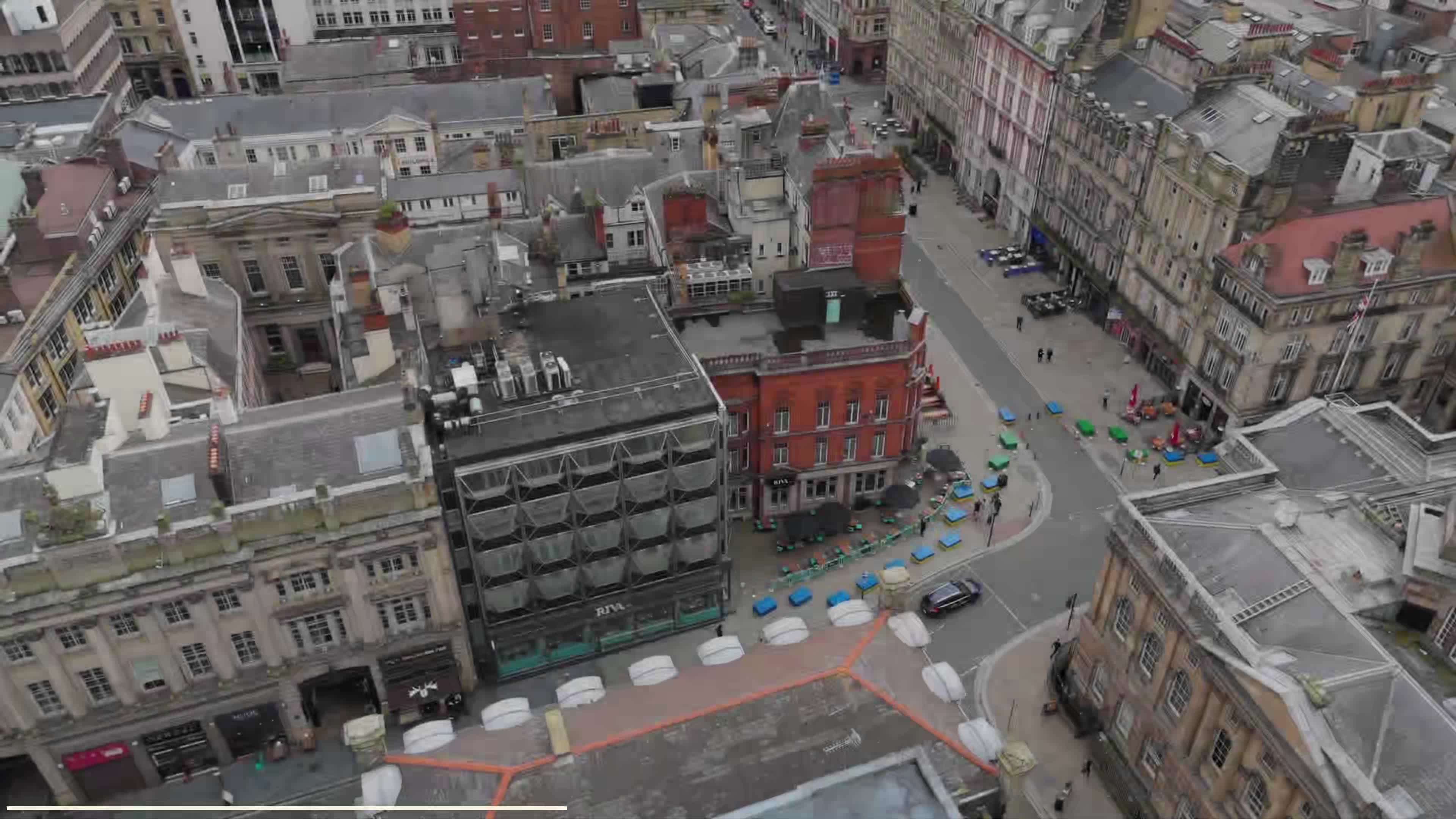 Riva Blu Liverpool restaurant — drone video and 3D virtual tour for private dining and corporate bookings